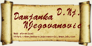 Damjanka NJegovanović vizit kartica